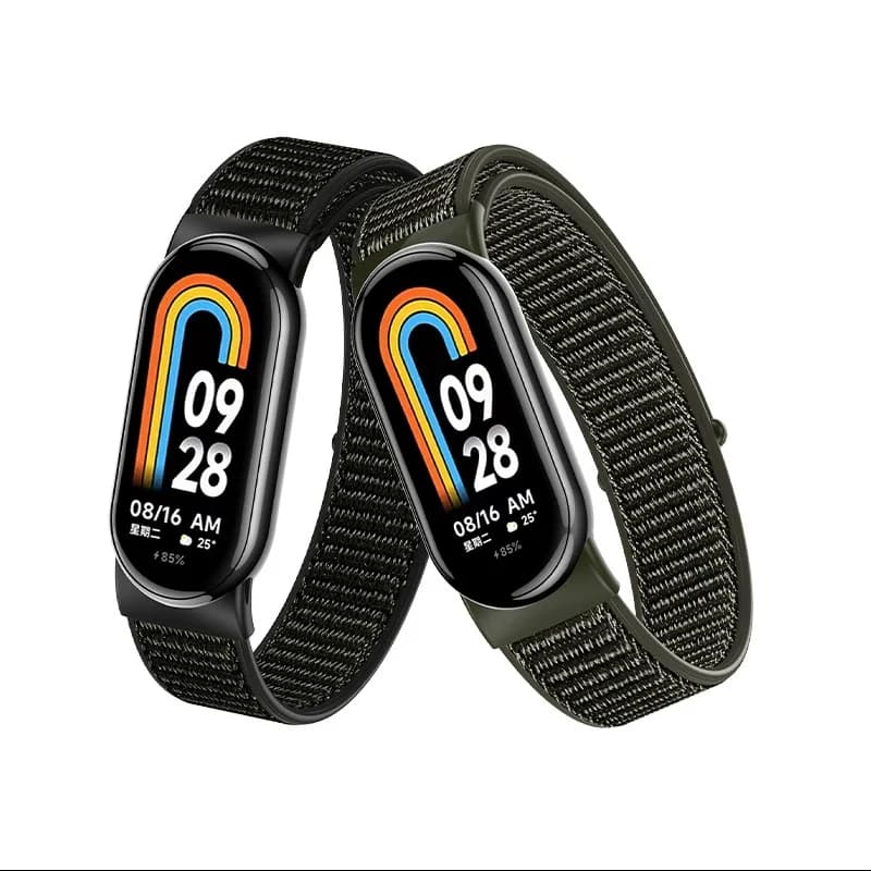 Cinturino per orologio in nylon con velcro per cinturino traspirante Xiaomi Mi Band 8 per orologio Xiaomi Mi Band 8 loop