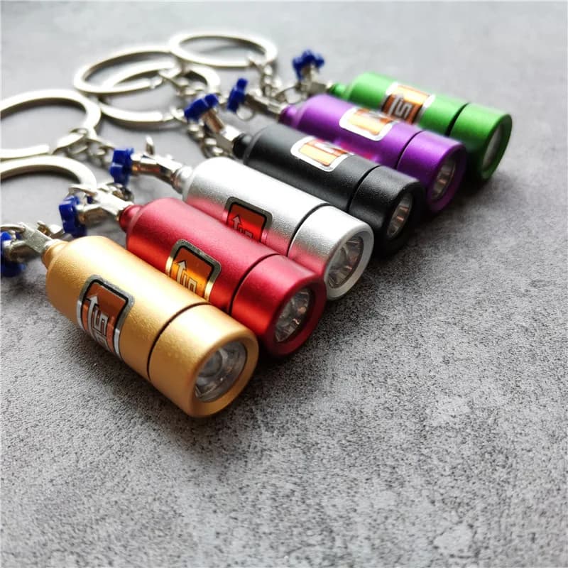 10Pcs Bulk Mini Metal LED Keychain Flashlight Portable Pocket Key Ring Torch Multicolor Outdoor Emergency Daily Carry Light