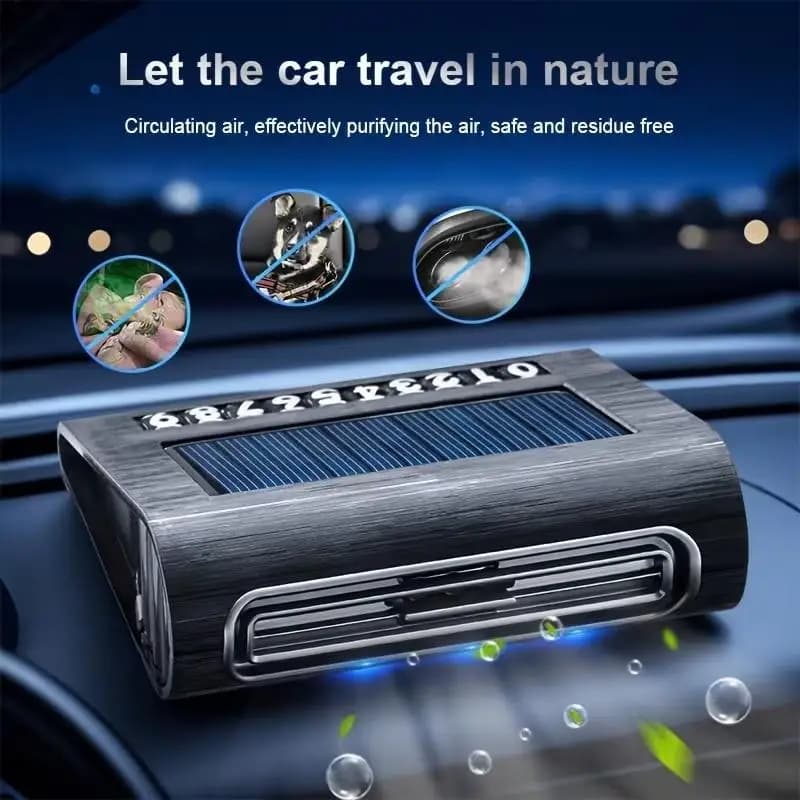 USB & Solar Charging Solar Air Purifier Effective Pet Odor Removal Portable Air Cleaner For Car Drivers Home Bedroom Nursery