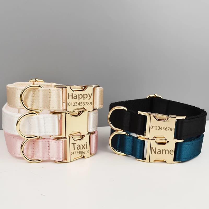 Set di collare e guinzaglio per cani personalizzato di lusso, collare con papillon staccabile con logo personalizzato, set di collare e guinzaglio di design per cani.