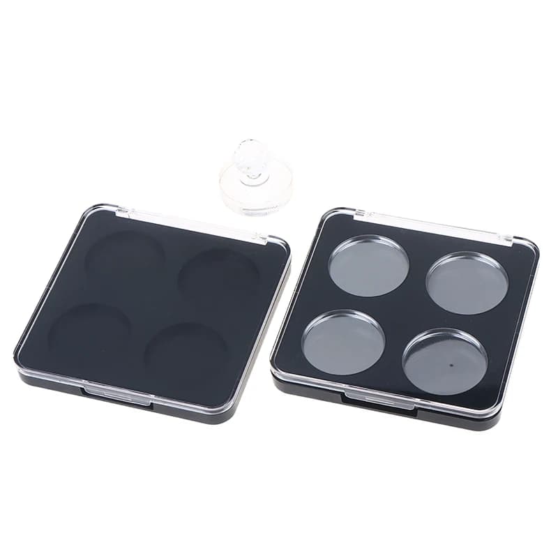 Palette Magnetica per Trucco a 4 Scomparti, Scatola Vuota per Cosmetici, Contenitore per Ombretti, Rossetti, Cipria, Blush, Illuminante