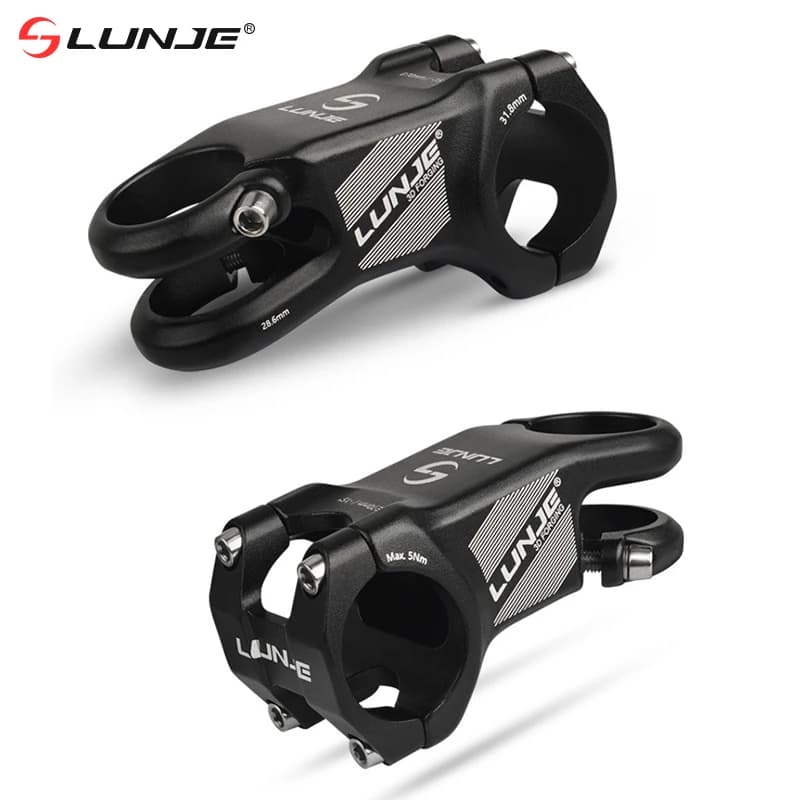 LUNJE 31 8 Mountain Bike Stem -15 Degrees Aluminum Alloy Forged Ultra-Light Stem Cycling Stem Riser Table Bicycle Accessories