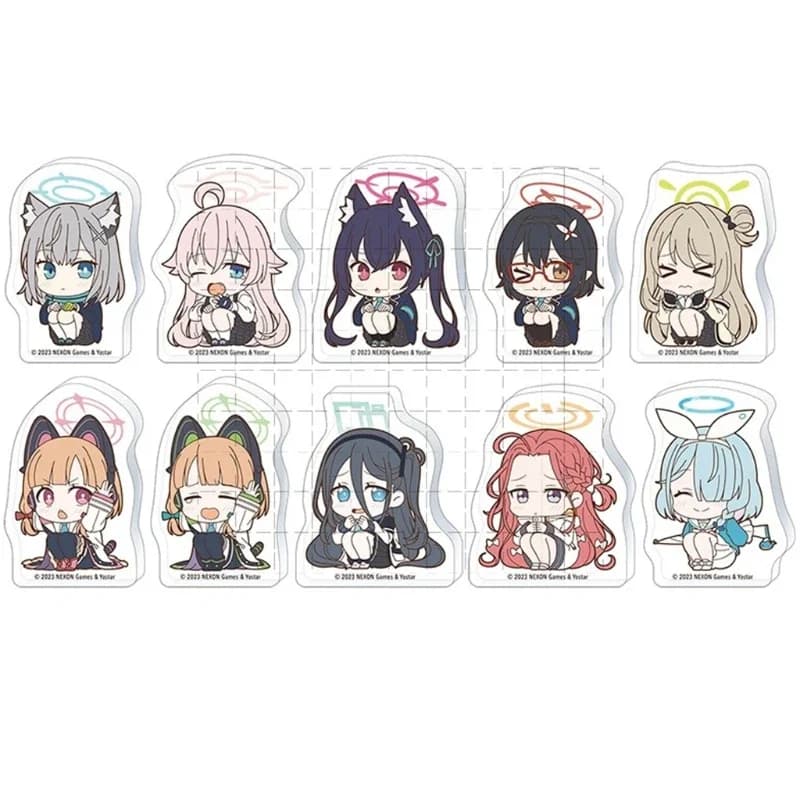 Gioco Sunaokami Shiroko Mini Figure Bambola Azitani Hifumi hayase yuuka Koyuki Kurosaki Acrilico Stand Modello Cosplay Giocattolo per il Regalo