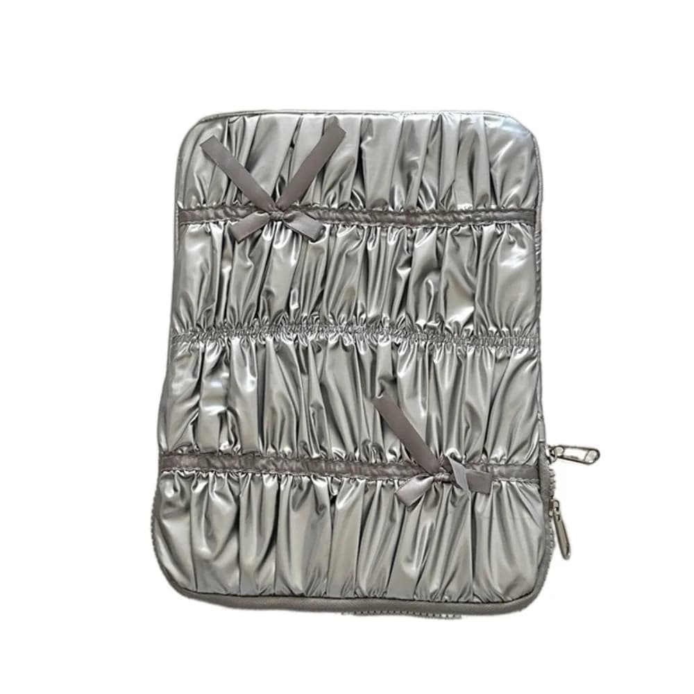 Borse per Laptop Semplici e Pieghevoli, Custodia Leggera per Laptop con Fiocco, Custodia Impermeabile in Materiale Morbido, Borsa per Notebook da Donna