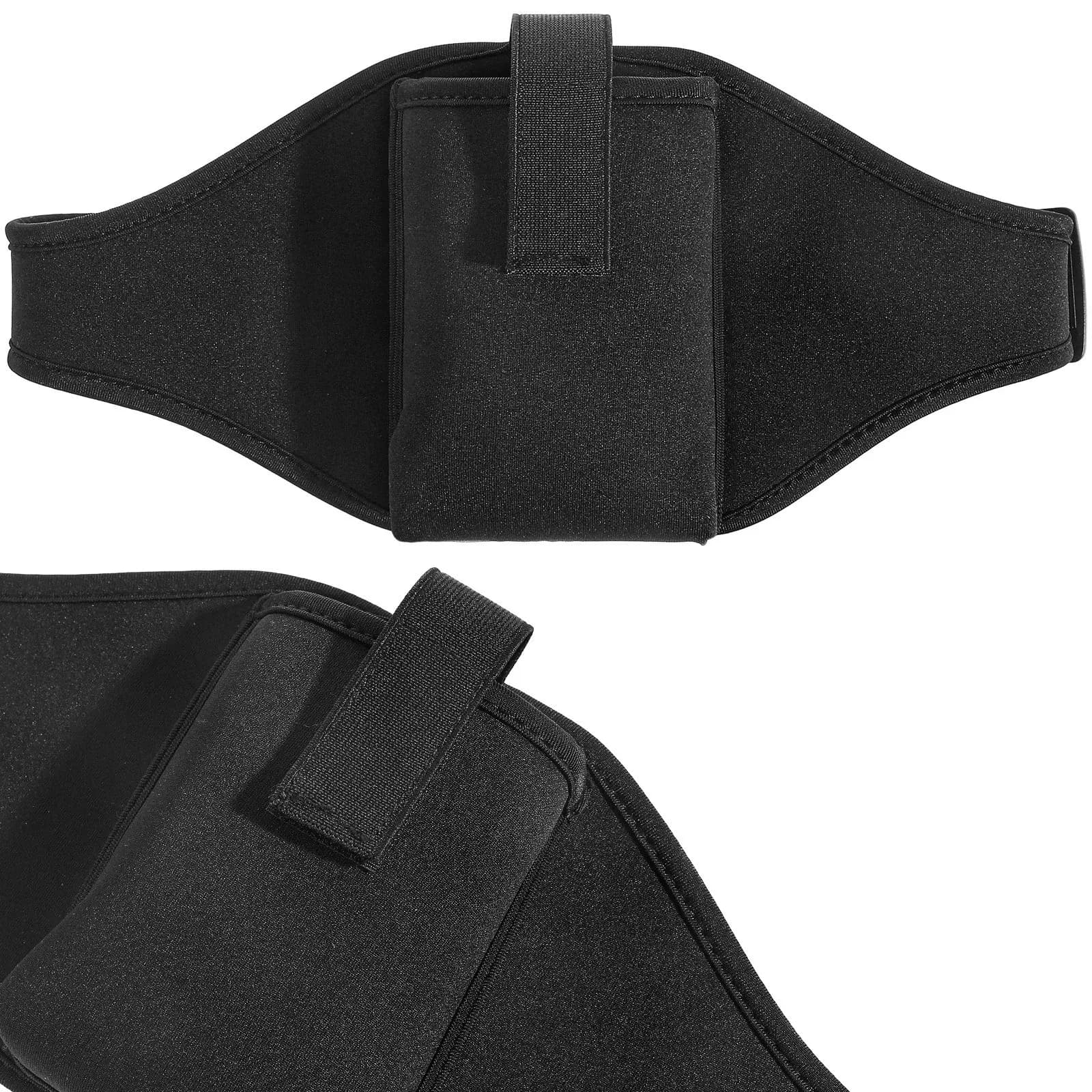 Marsupio Fitness Premium in Neoprene Regolabile con Tasca Frontale per Microfono, Altoparlante e Telefono - Ideale per Palestra e Corsa