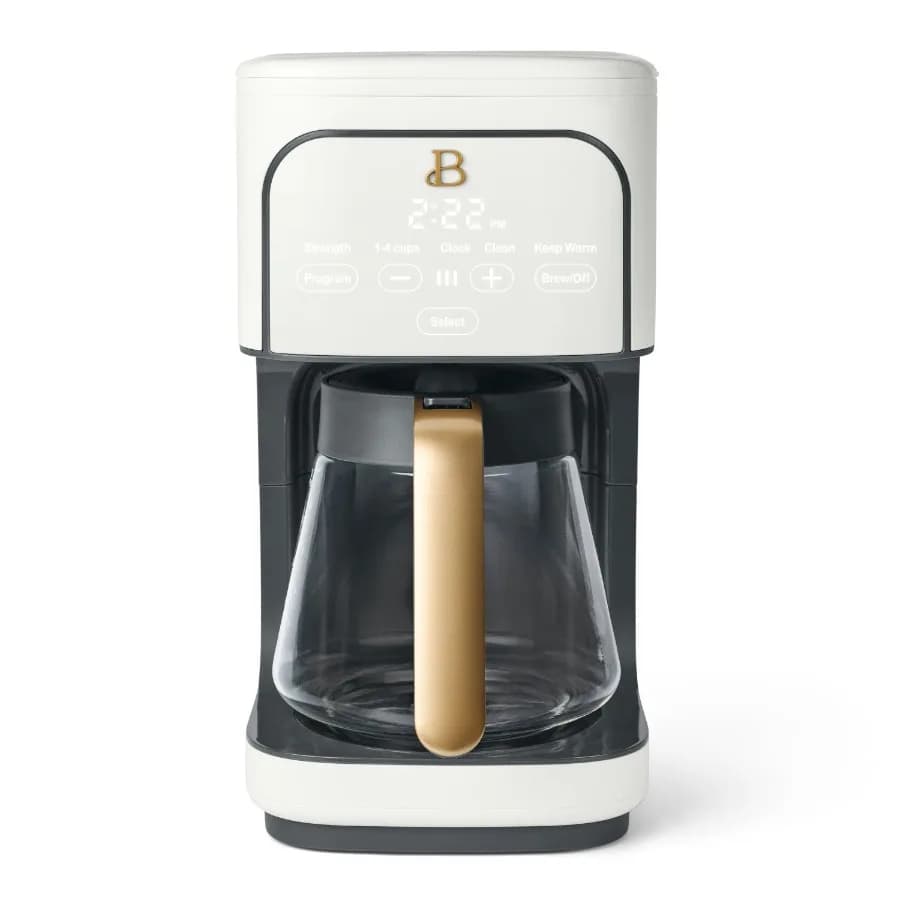 12 Cup Programmable Coffee Maker, White Icing by Drew Barrymore