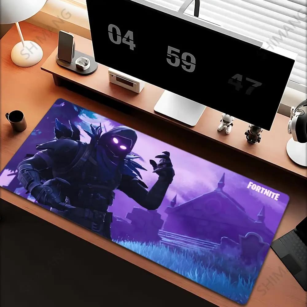 Tappetino da scrivania grande F-Fortnites Tappetino per mouse da gioco Anime Mousepad XxlAccessori per computer Tappetino da scrivania Gamer Mause Ufficio Uffici Pc Desktop