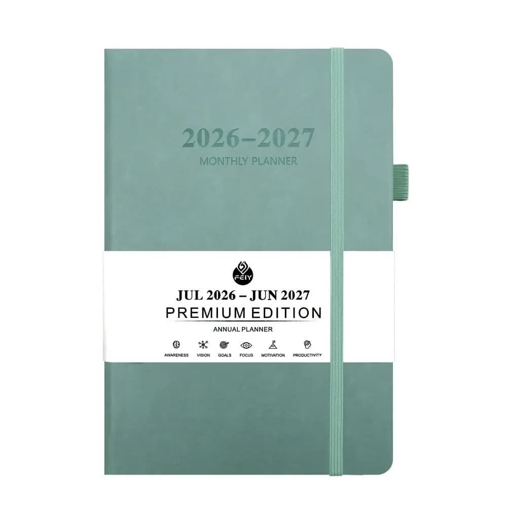 Agenda 2026 in Inglese, Blocco Note Resistente all'Usura, Segnalibro A5, Quaderno per Pianificazione, Carta Spessa, Portatile