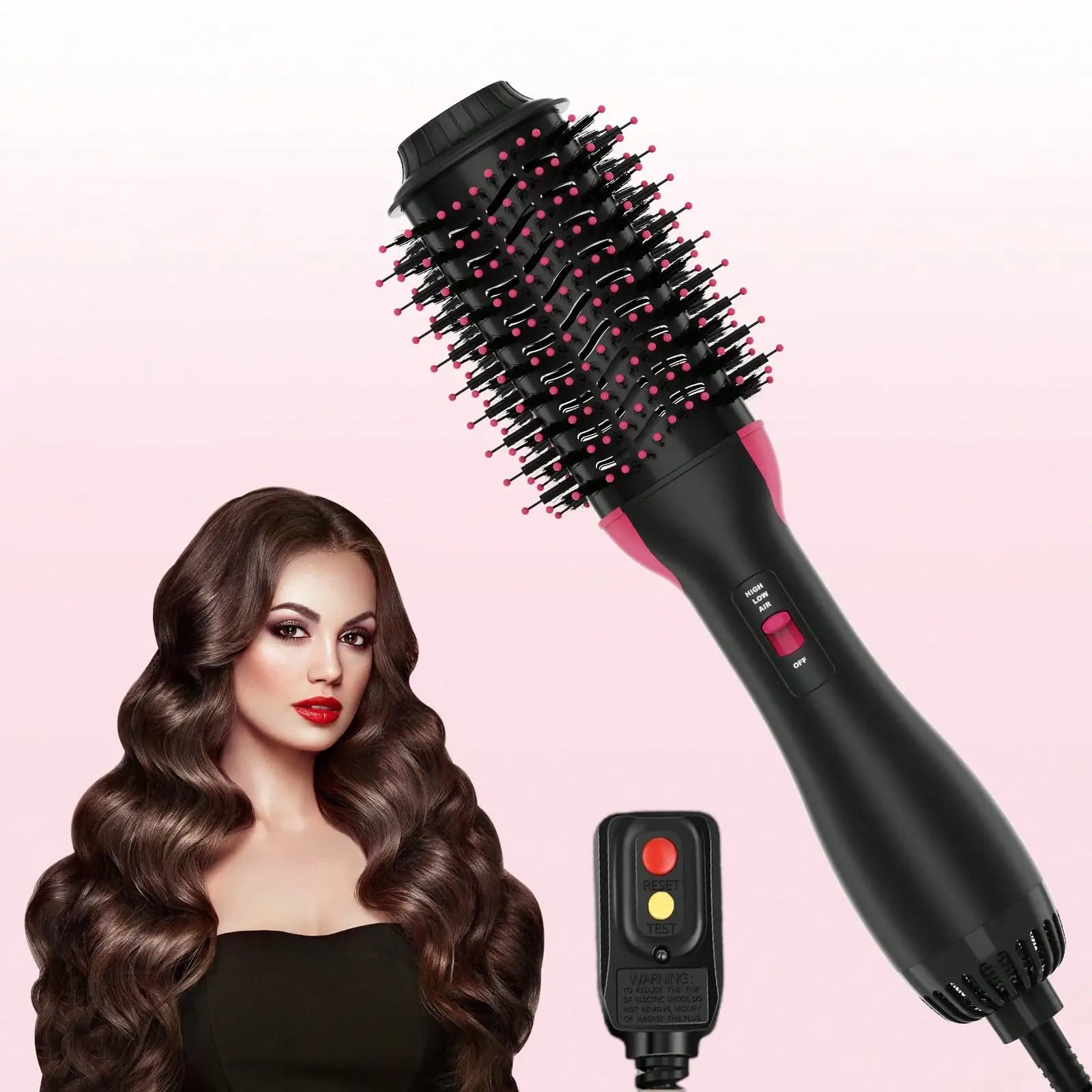 Spazzola Asciugacapelli 4 in 1 - Plus 2.0 Spazzola ad Aria Calda One-Step - Asciugatura e Styling dei Capelli