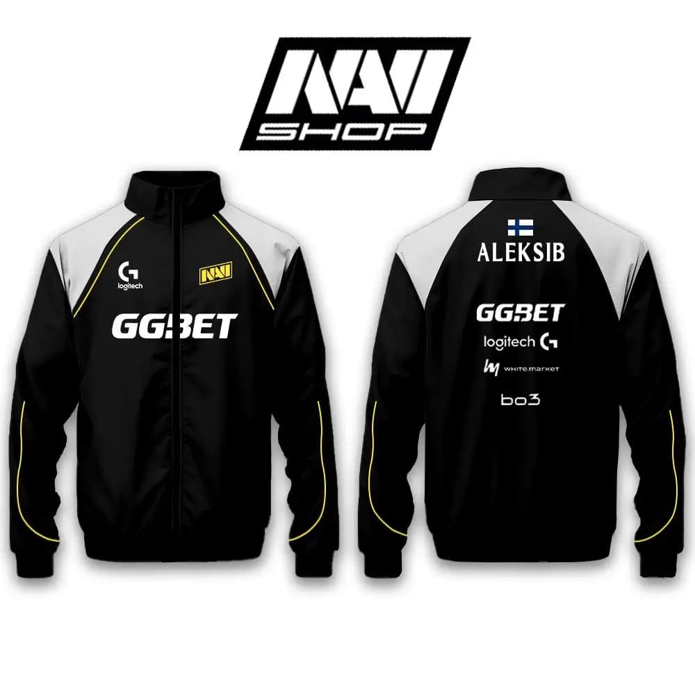 NAVI Esports Club Autumn/Winter Jacket Uniform CS2 Pro League Team Training Jersey With Zip-Neck Men's Trendy Streetwear