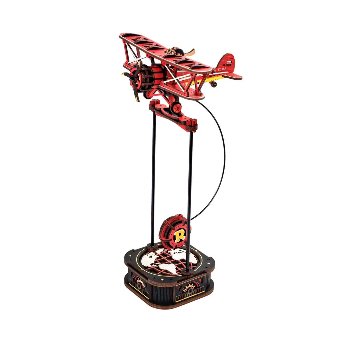 Robotime Rokr Puzzle 3D Giocattolo Cielo Capitano Pendolo fai da te per la decorazione della scrivania Regali per bambini Collega Blocchi di costruzione creativi