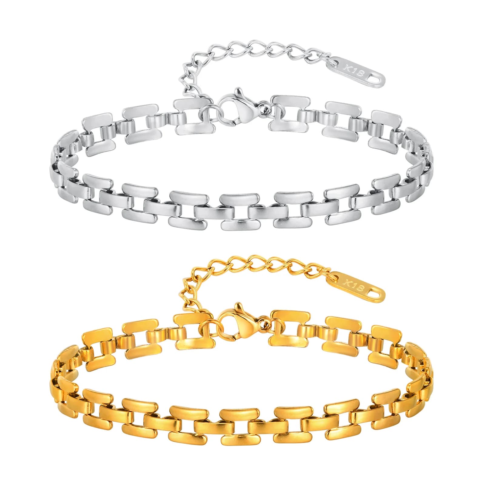 Bracciale a catena minimalista con cinturino per orologio da donna, bracciali impermeabili in acciaio inossidabile, regalo di gioielli alla moda