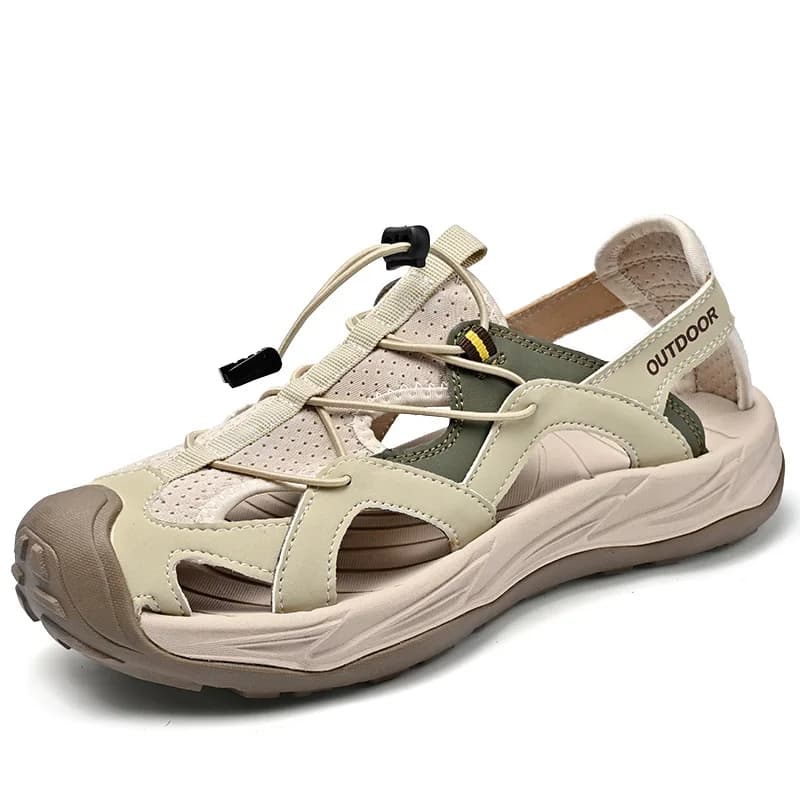 Summer Men's Outdoor Sandals Non-Slip and Wear-resistant Soft Pleatform Chunky Beach Sandals Breathable Casual Shoes For Men
