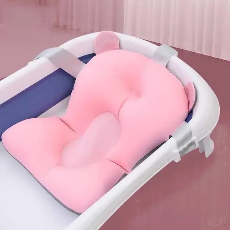Tappetino per vasca da bagno per bambini Supporto per vasca regolabile Tappetino per sedile Cuscino per doccia Sedile per bagnetto pieghevole per neonato Tappetino per acqua di sicurezza galleggiante