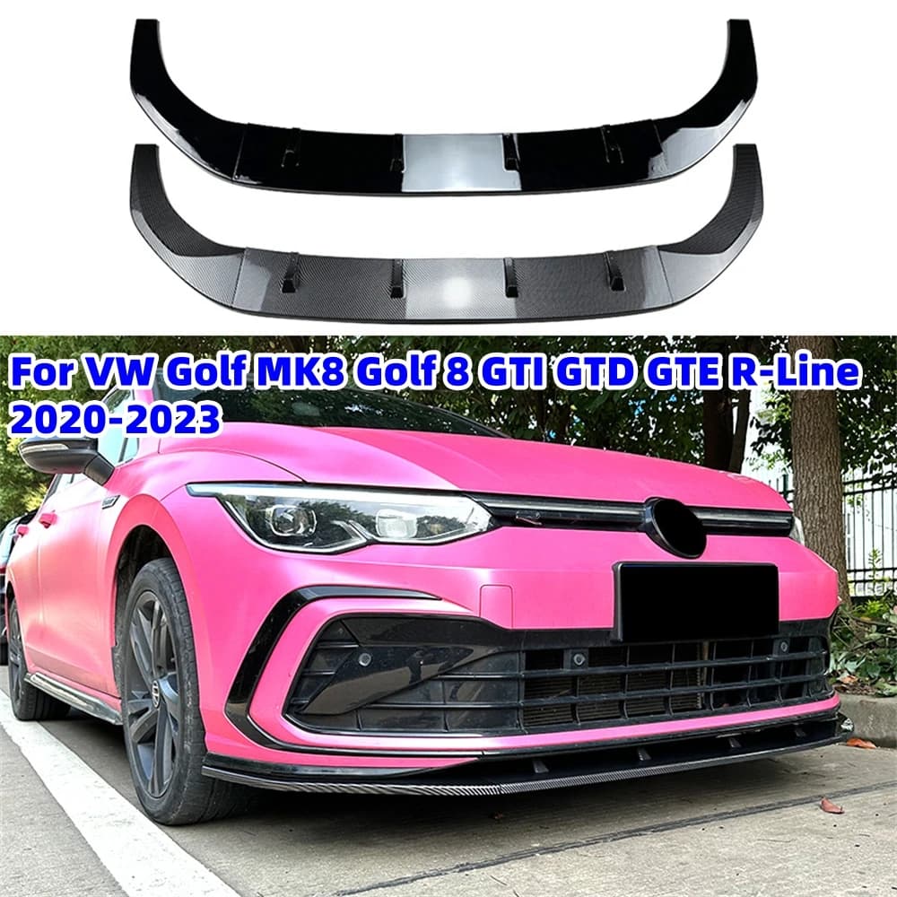 Maxton Style Paraurti Anteriore Lip Spoiler Per VW Golf MK8 Golf 8 GTI GTD GTE R-Line 2020-2023 Diffusore Splitter Mento Finiture protezione