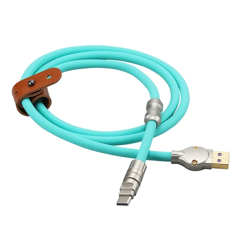 Cavo di Ricarica Rapida 65W USB-C Android in Silicone, Cavo Dati per Ricarica Veloce 5A, Adatto per Ricarica USB Mobile