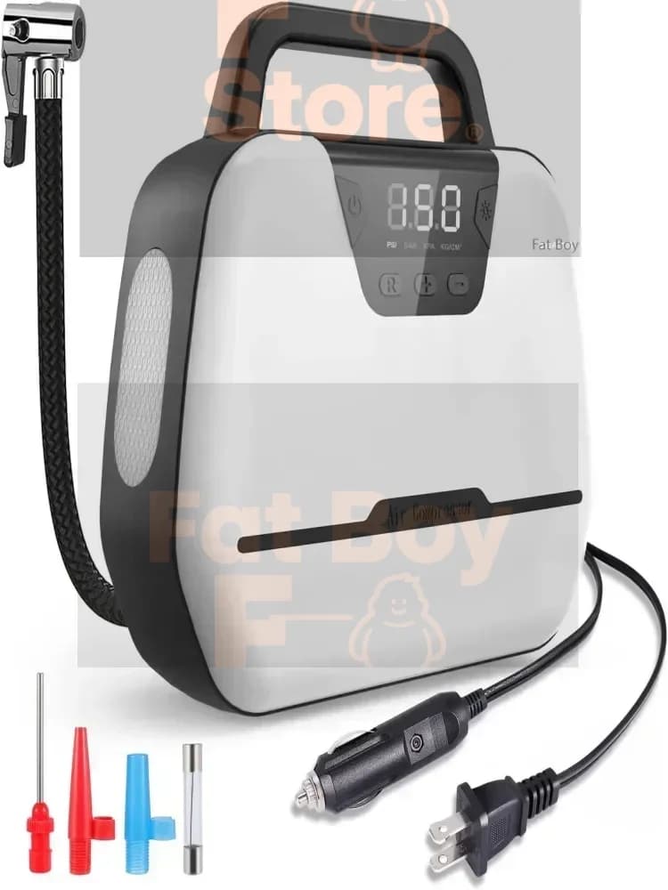 FORAir Compressore 150 PSI Gonfiatore elettrico portatile per pneumatici per auto, bici, moto, mini batteria, display digitale, pompa d'aria