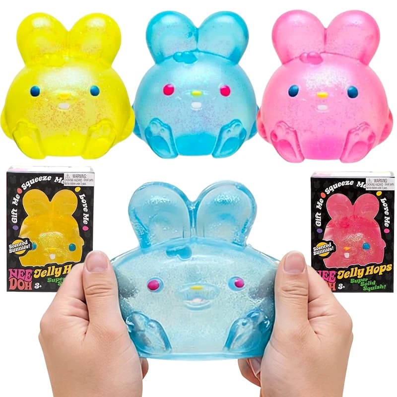 NUOVO Giocattolo Antistress NEEDOH a Forma di Coniglio, Palla Decompressiva a Lenta Risalita, Giocattolo Rilassante per Ufficio, Regalo per Bambini e Adulti