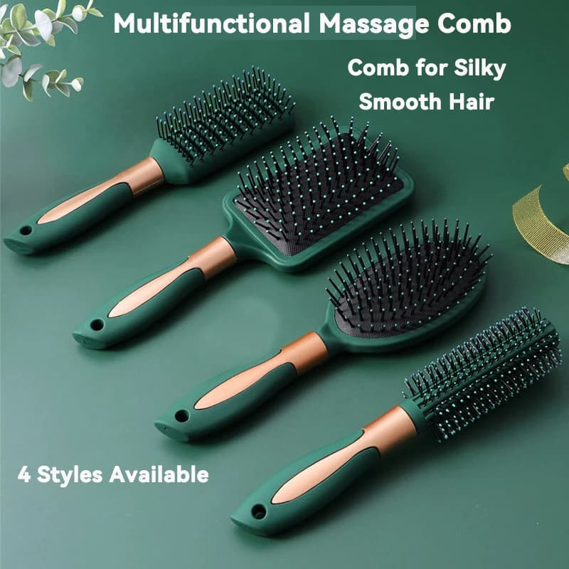 Pettini da massaggio con cuscini d'aria, vari tipi, adatti per capelli lunghi soffici, lisci e lisci da donna.