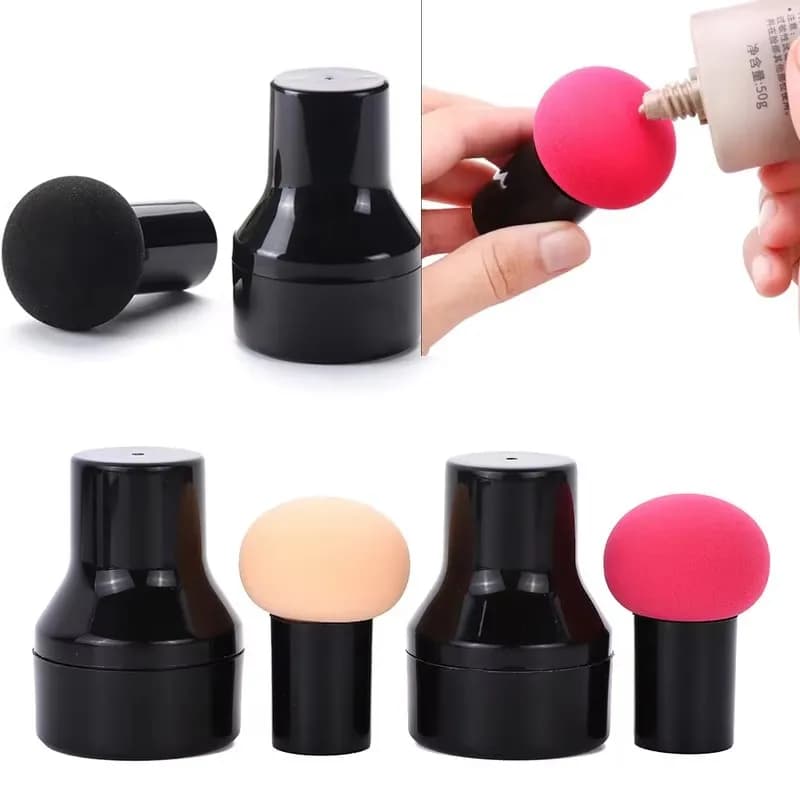 1-6 pieces sponge for make-up with soft mushroom head for dry and wet double-use cosmetic powder with handle without lid tools for foundation creams