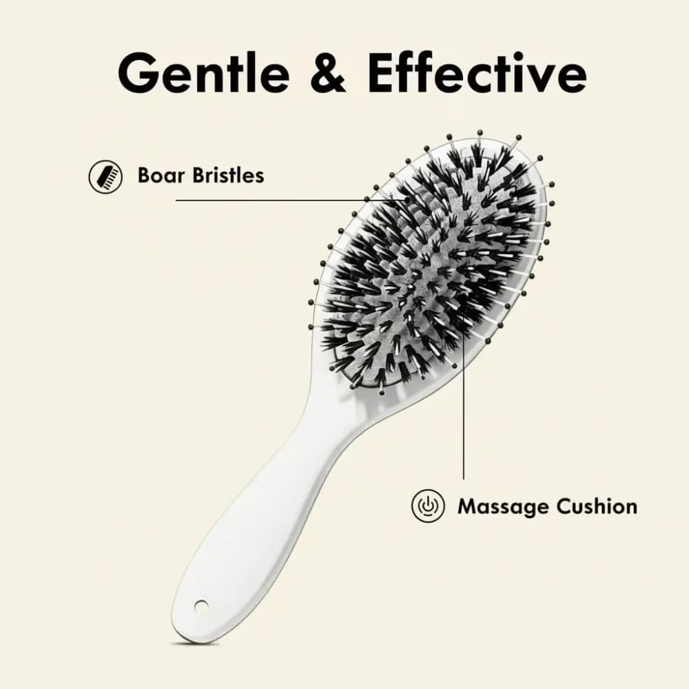 1 pc Smooth brush with Nylon bristles and Anti-slip handle for hair, Hair care combs