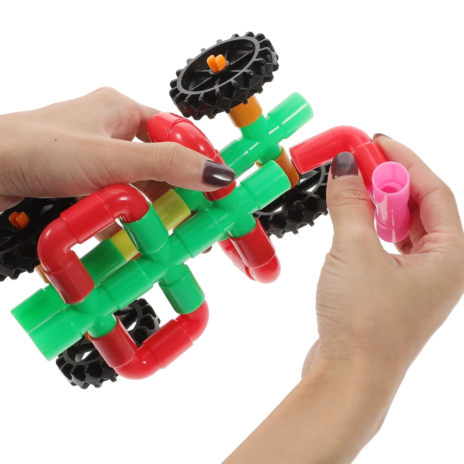 Set Educativo di Costruzione con Tubi per Bambini, Kit STEM Divertente per l'Apprendimento Precoce, Giocattoli da Costruzione per Bambini dai 4 agli 8 Anni