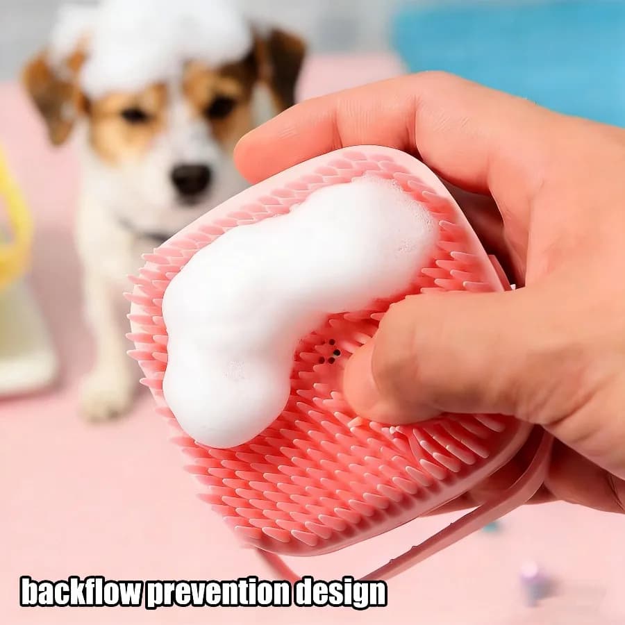 Guanti da bagno per animali domestici per cani e gatti, guanti da massaggio in morbido silicone per toelettatura, bagno e pulizia della pelliccia