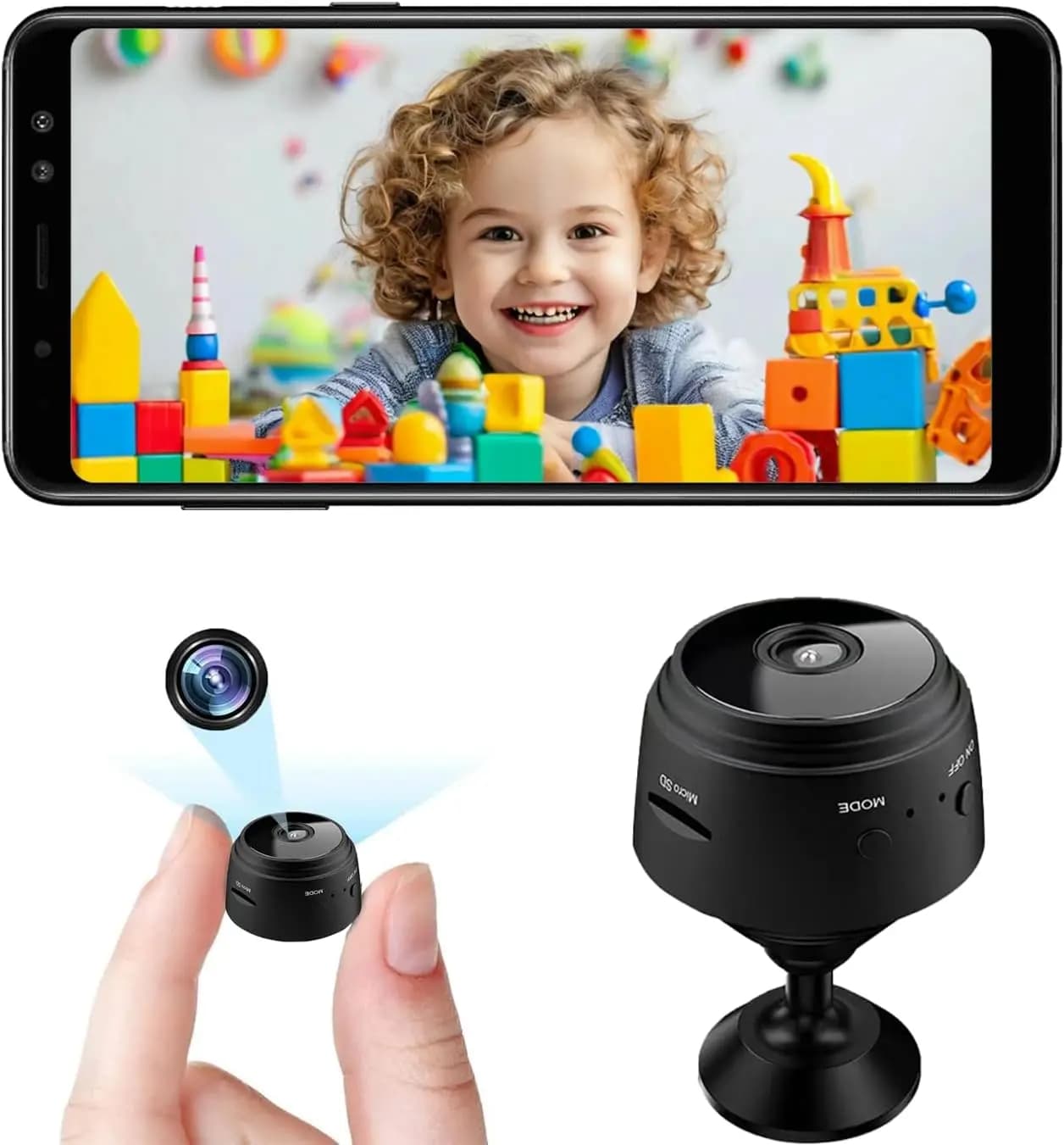 Mini Security Camera,1080P HD WiFi Home Indoor Outdoor Camera for Baby/Pet/Nanny,IP Camera Remote Viewing for Security with APP