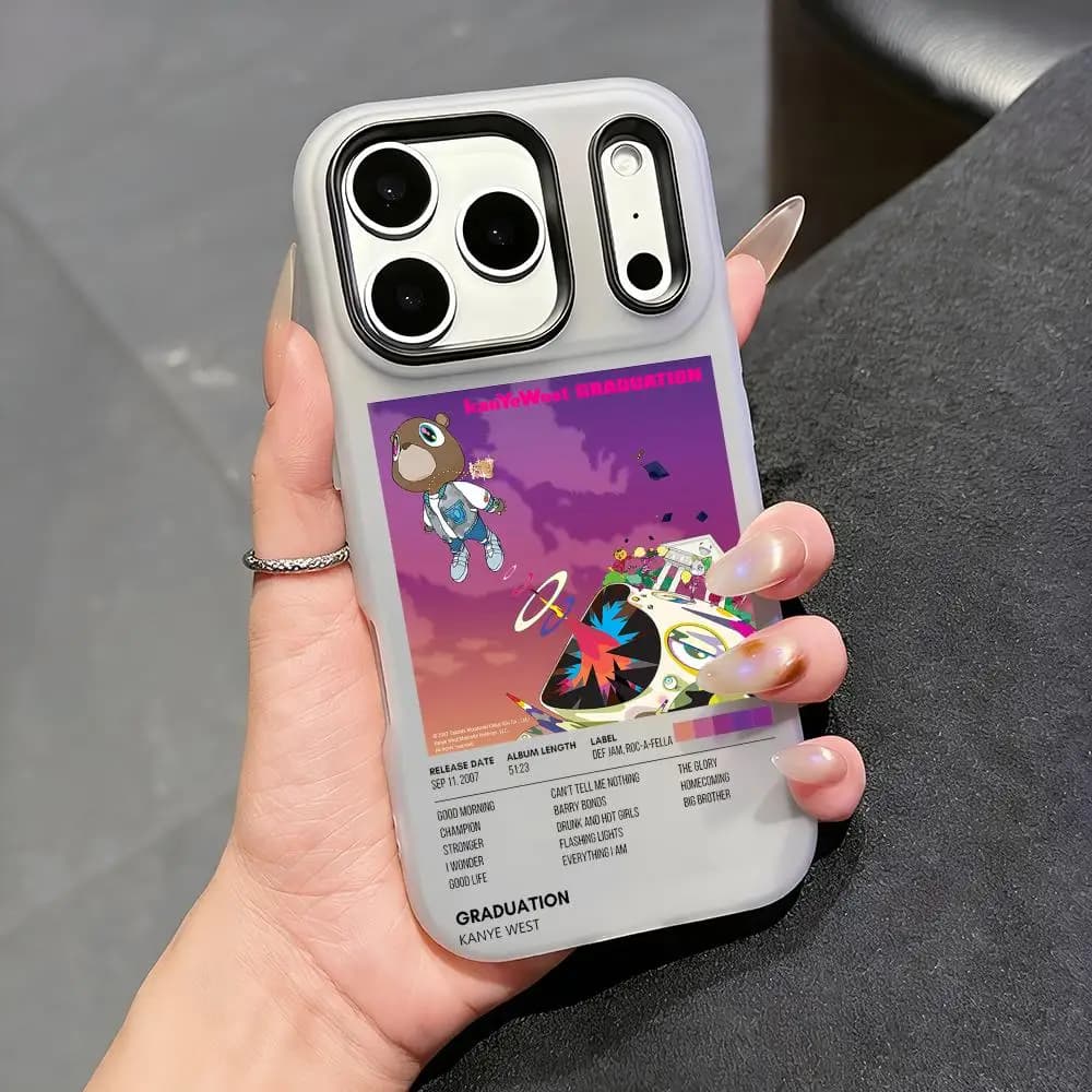 K-Kanye West Rapper Phone Case Clear TPU Jelly Case for iPhone 17 16 15 14 13 12 11 Pro Max Plus Mini, Slim Protective