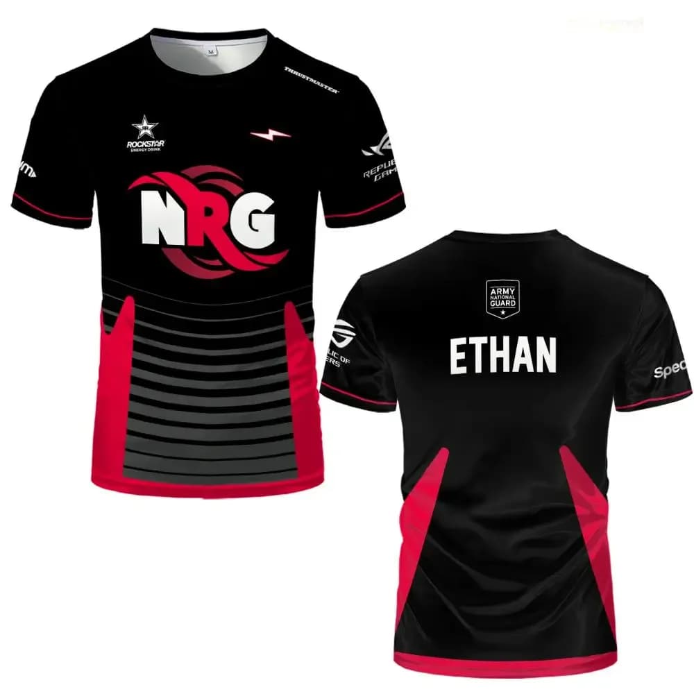 Maglia NRG 10 Year Legacy personalizzabile per tifosi, maglie da uomo e da donna della squadra VCT, t-shirt a maniche corte con collo rotondo Valorant Esports