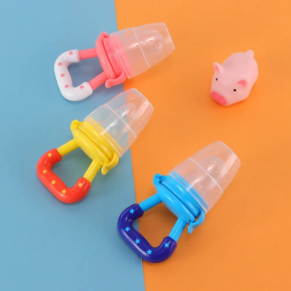 Set di 3 Mordicchietti in Silicone per Frutta e Verdura, Accessori per l'Alimentazione del Bambino