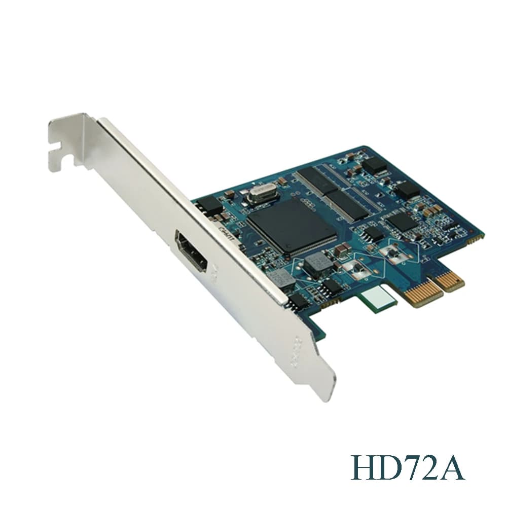 Scheda di acquisizione video HDMI HD72A 720P 1080I Scheda di acquisizione PCIE Top Box CCTV Camera Game Grabber Scheda di registrazione dal vivo XP Vista 7 8 10