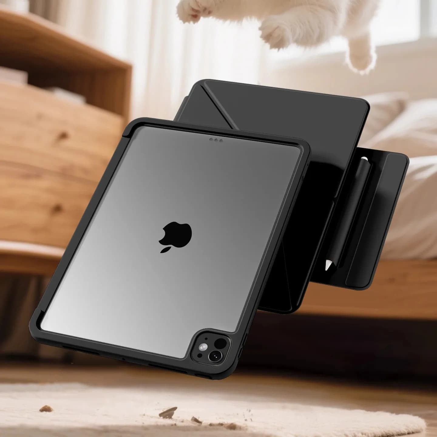 RBP per iPad 10/11a staffa con ventosa magnetica per smontaggio, custodia per penna, iPad iPad Pro 11 12.9 Air 4/5th 11/13 Custodia girevole con piega K