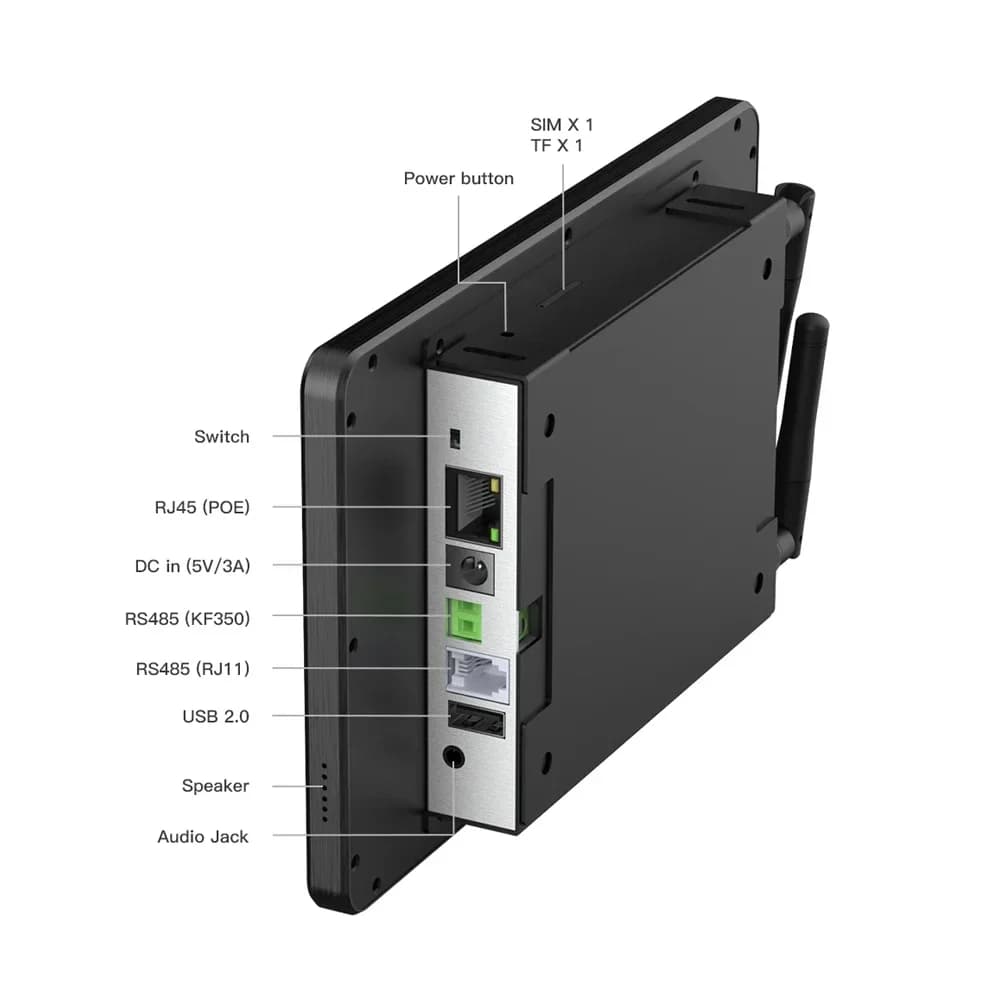 DC in 8 inches ≥5.0", P801 Smart Home Android Touch Panel Control System RS485 KNX Wall Mount for Tablet No Battery