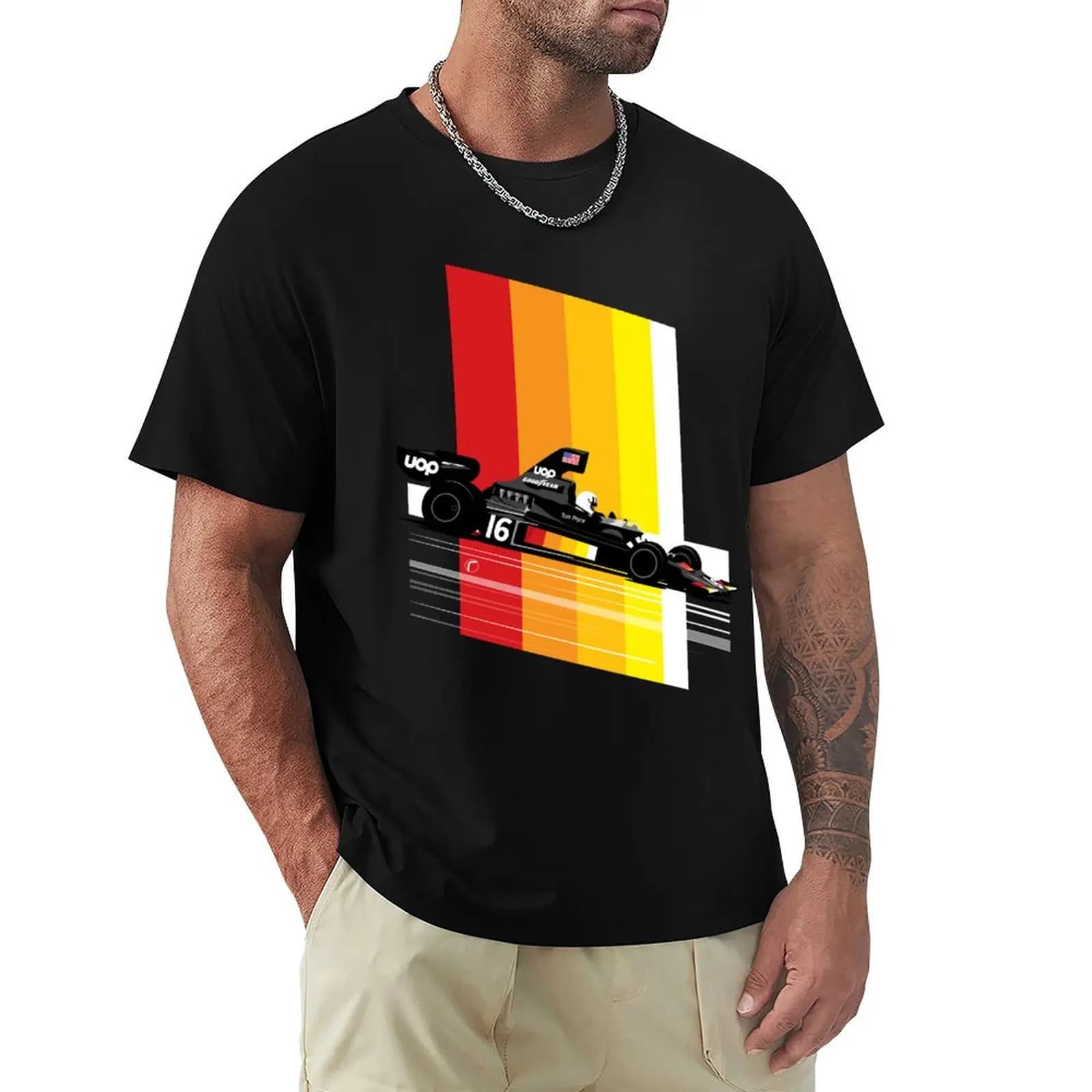 T-shirt Tom Pryce Shadow DN5 T-shirt maglietta essenziale top carini magliette pesanti da uomo