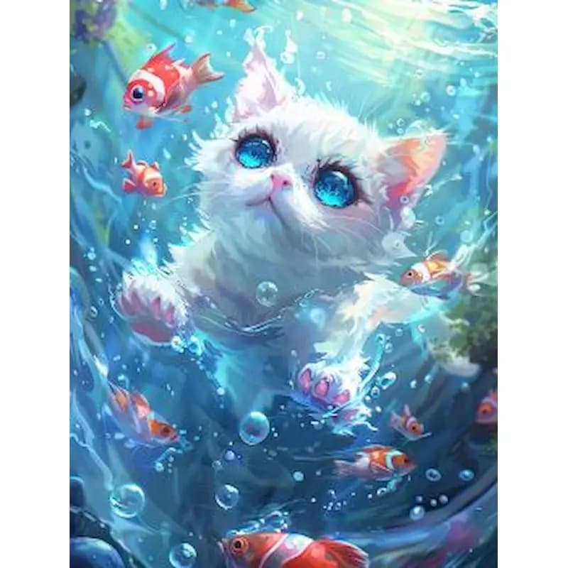 CHENISTORY trapano completo pittura diamante simpatici animali gatto fai da te hobby mosaico punto croce kit ricamo vendita decorazioni per la casa regalo