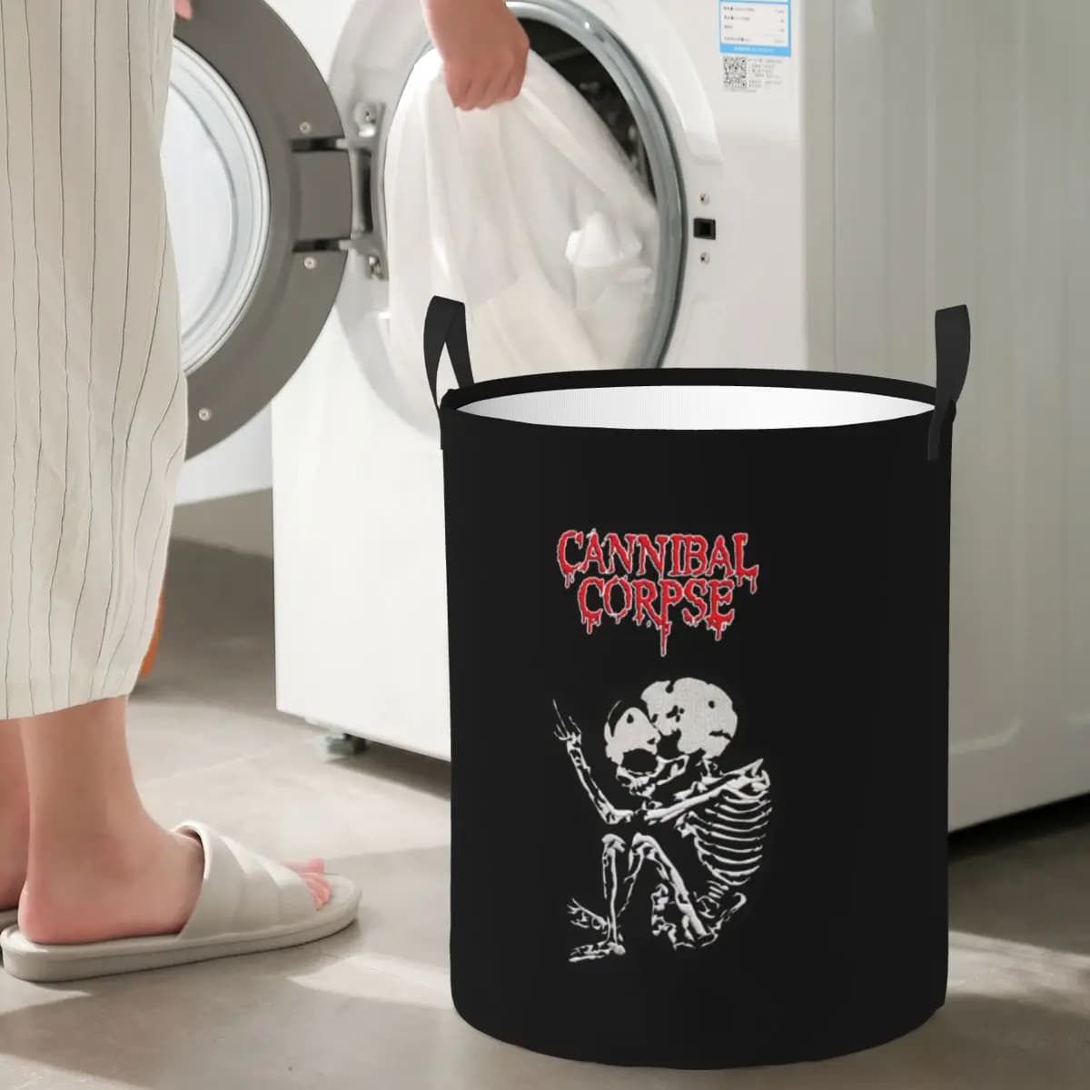 Cannibal Corpse Heavy Metal Band Horror Foldable baskets for linen, dirty clothes, toys, basket holders, large waterproof bag