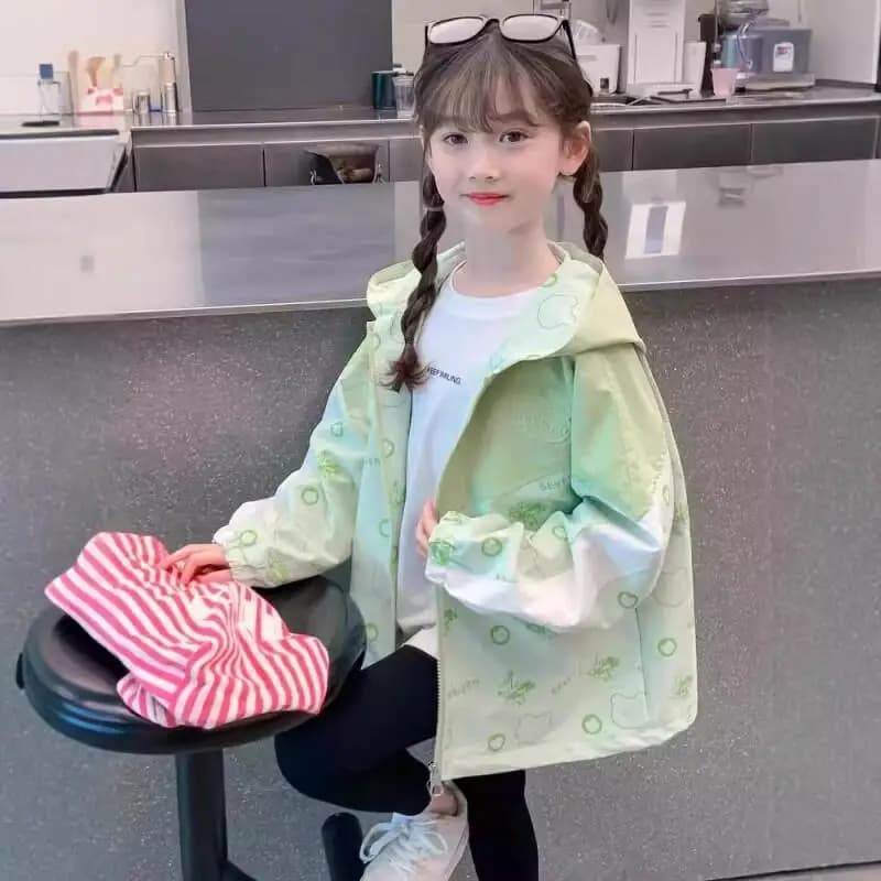 Camicia da ragazza 2025 Nuovo stile coreano Camicia a pois per bambini adulti alla moda Giacca a maniche lunghe da ragazza di moda Set di abbigliamento esterno