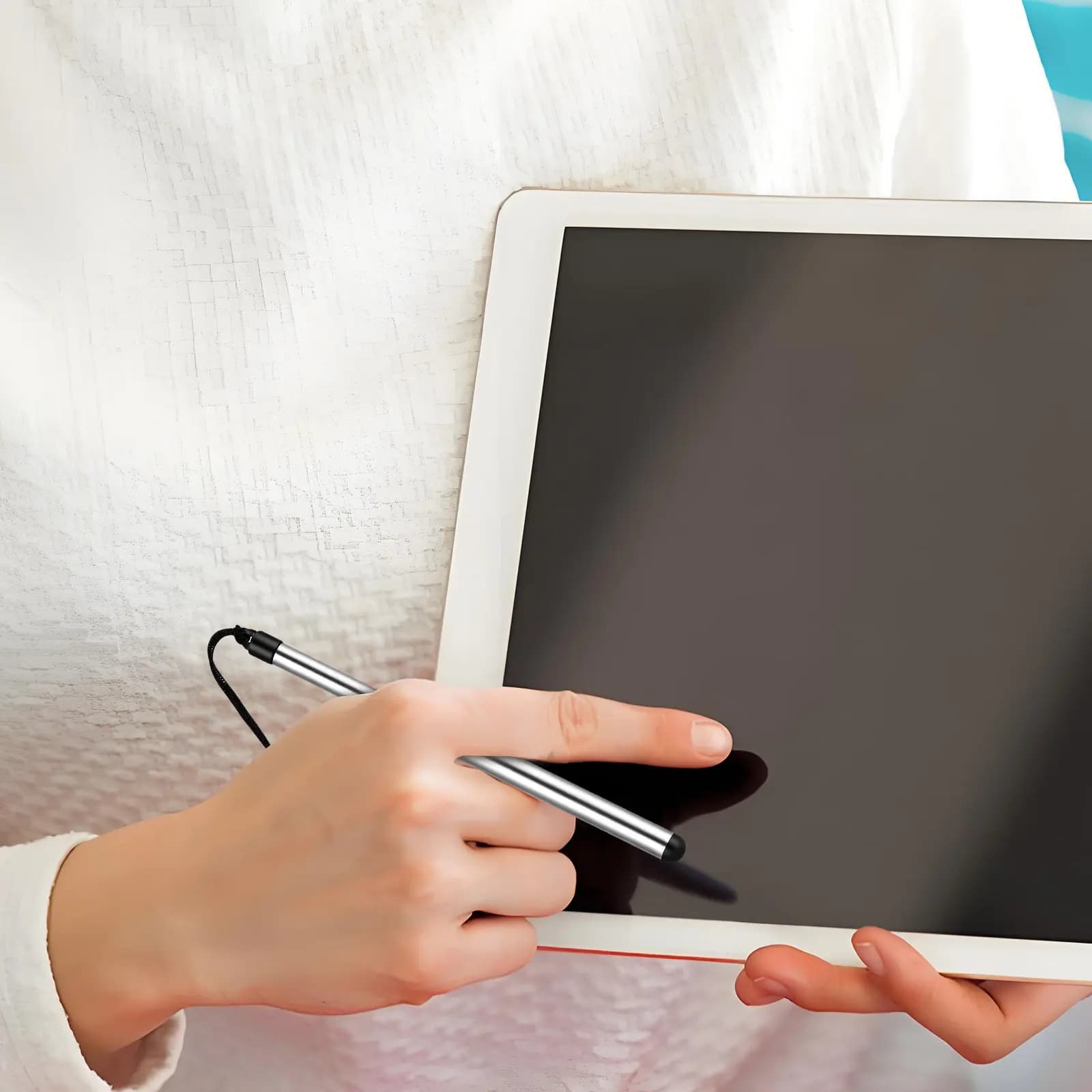 5 Pezzi Penne Stilo Touch Screen per Tablet, Telefono, Laptop, Schermo Capacitivo, Disegno Fluido, Scrittura Sensibile, Stilo Universale