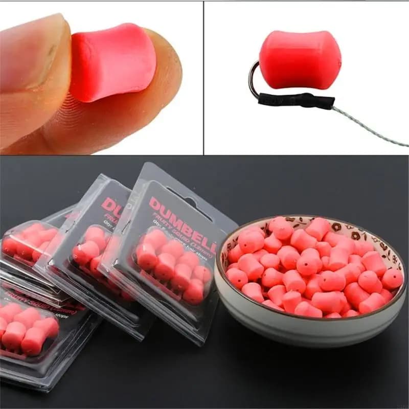 8lot flotte carpe esca pesce esche in plastica in plastica manubri galleggianti esca pesca con fragranze naturali 24bd