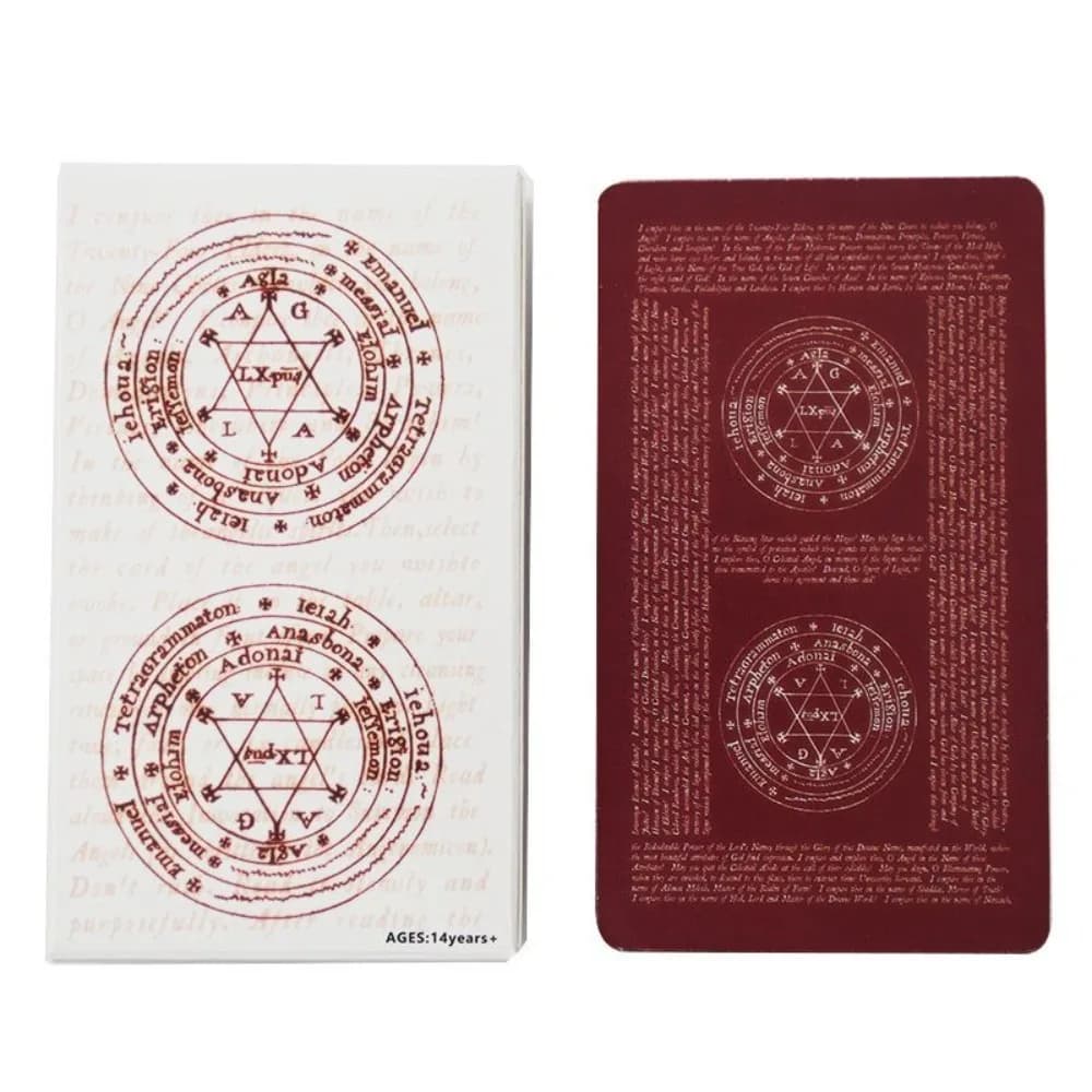 Mazzo di Tarocchi che Invocano gli Angeli 10.3*6cm - 78 Carte di Guida Divina con Sigilli e Nomi Angelici - Oracolo dei 72 Angeli Cabalistici