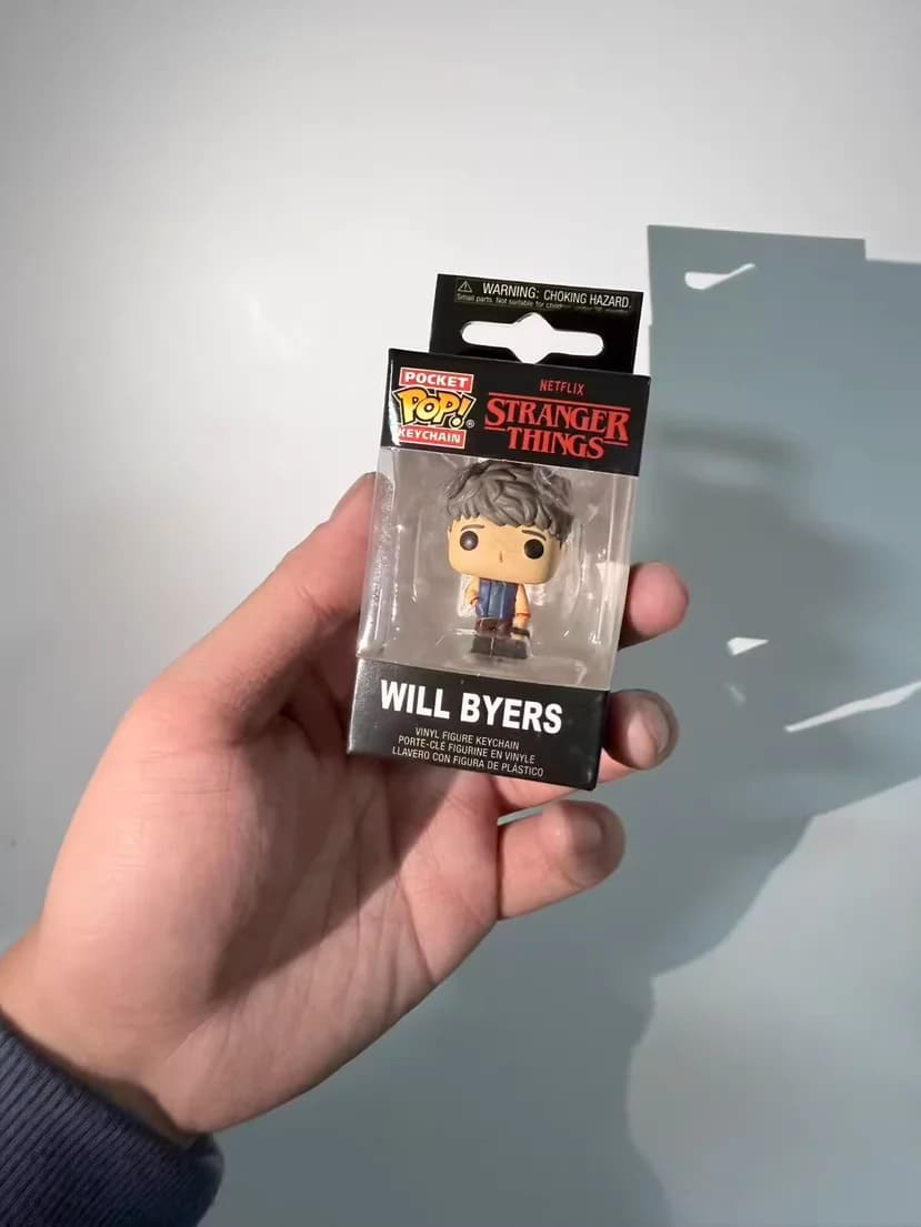 Funko Pop 4CM Pocket WILL BYERS Portachiavi in PVC, Statuetta in Vinile, Modellino da Collezione, Giocattoli per Bambini, Regalo di Natale e Carnevale
