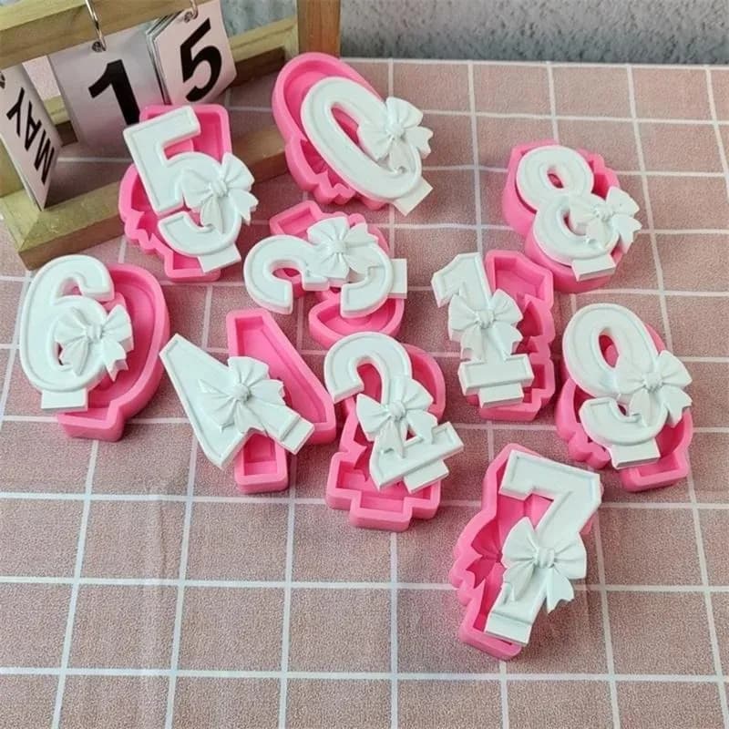 Nuovo Stampo in Silicone 2026 a Forma di Fiocco per Candele di Compleanno, per Fondente, Cioccolato, Caramelle, Creazioni Artigianali e Decorazioni per Feste