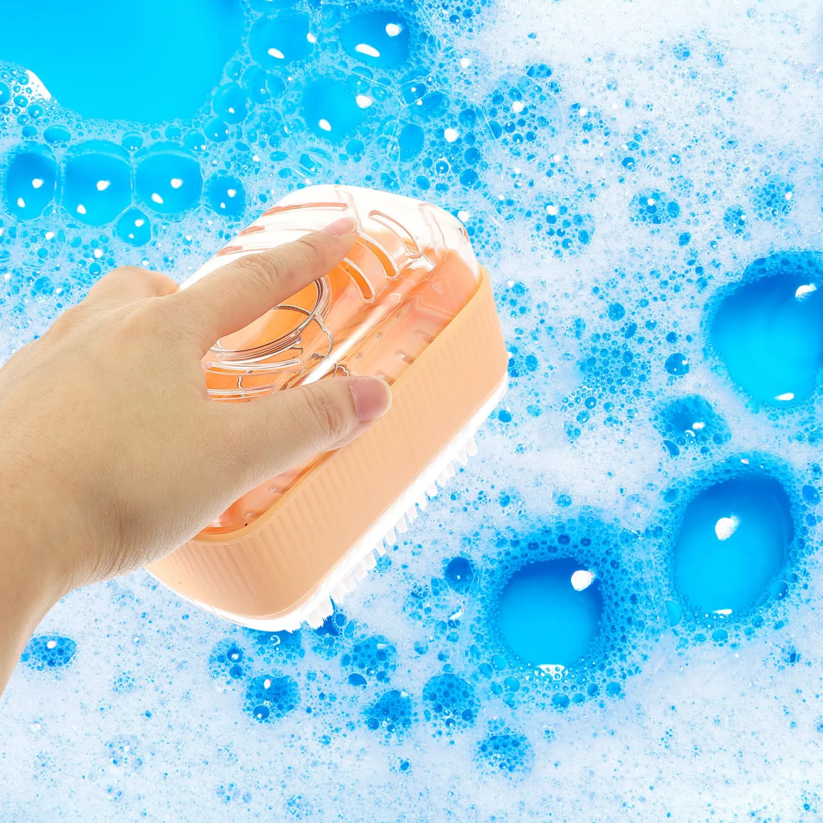 Scatola Multifunzionale per Schiuma di Sapone con Spazzola a Rullo, Generatore di Schiuma Senza Contatto, Fori di Drenaggio, Contenitore da Viaggio per Sapone