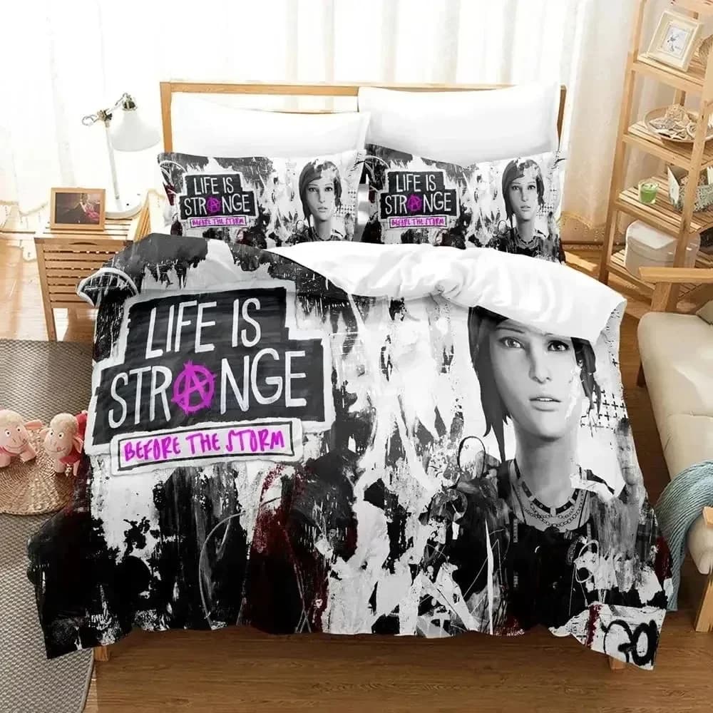 Game Life is Strange Before the Storm Set biancheria da letto Ragazzi Ragazze Twin Queen Size Copripiumino Federa Letto Bambini Adulti