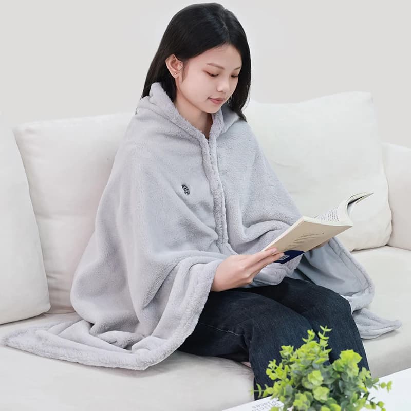 Coperta da tiro riscaldata elettrica oversize soffice di lusso morbida pelliccia sintetica invernale calda, coperta leggera a riscaldamento rapido, all'ingrosso