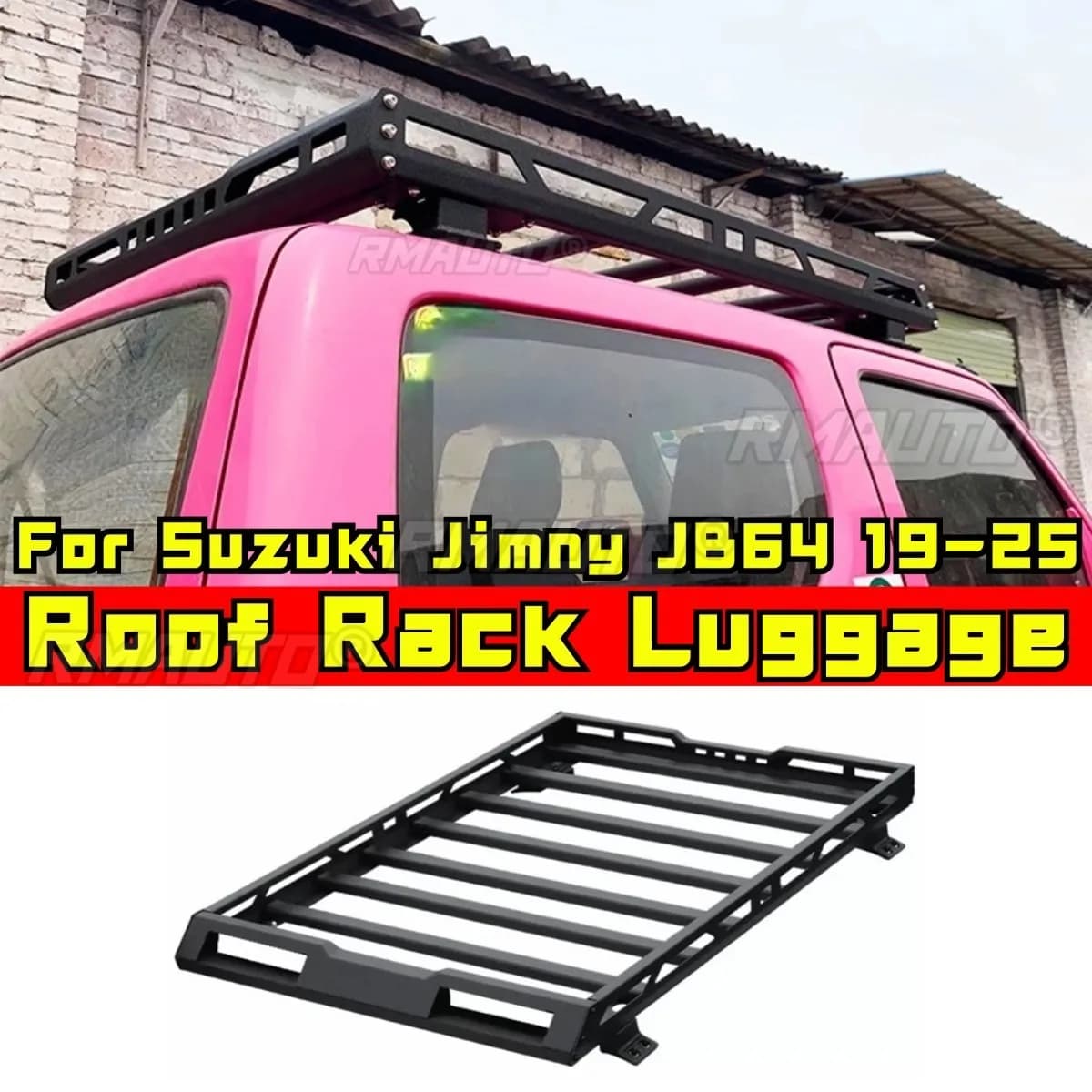 Portapacchi in alluminio con portapacchi a striscia luminosa per Suzuki Jimny 2007-2017 Kit corpo parti di modifica