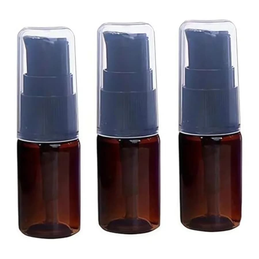 6PCS 10ML 0.34oz BPA Free Brown Empty Portable Pump Press Bottles Jars Pot Container For Makeup Foundations Cosmetic Skin Care