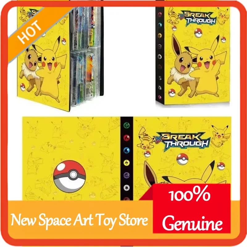 Album Raccoglitore per Carte Pokemon con 4 o 9 Tasche, Porta Carte Trasparente per 240 o 432 Carte Collezionabili TCG, Regalo