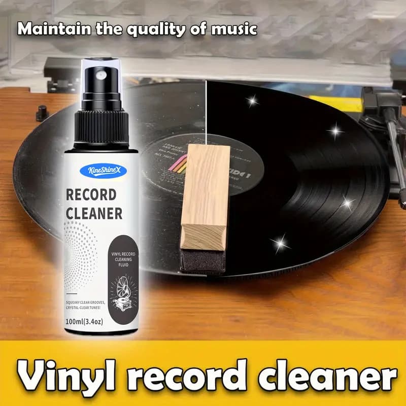 Kit per la Pulizia dei Dischi in Vinile | Spray detergente liquido da 100 ml con panno, liquido per la pulizia dei dischi in vinile | Per Collezionisti, Appassionati, Professionisti e Studi Professionali